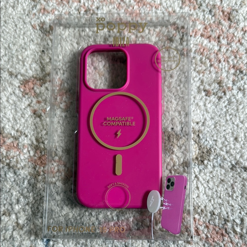 MagSafe Compatible Pink case iPhone 15 pro